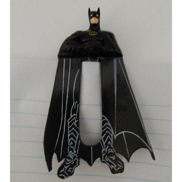 Vintage 1992 Applause Batman Bookmark Figural Page Marker Clip Figure Cape 4" - Picture 5 of 6